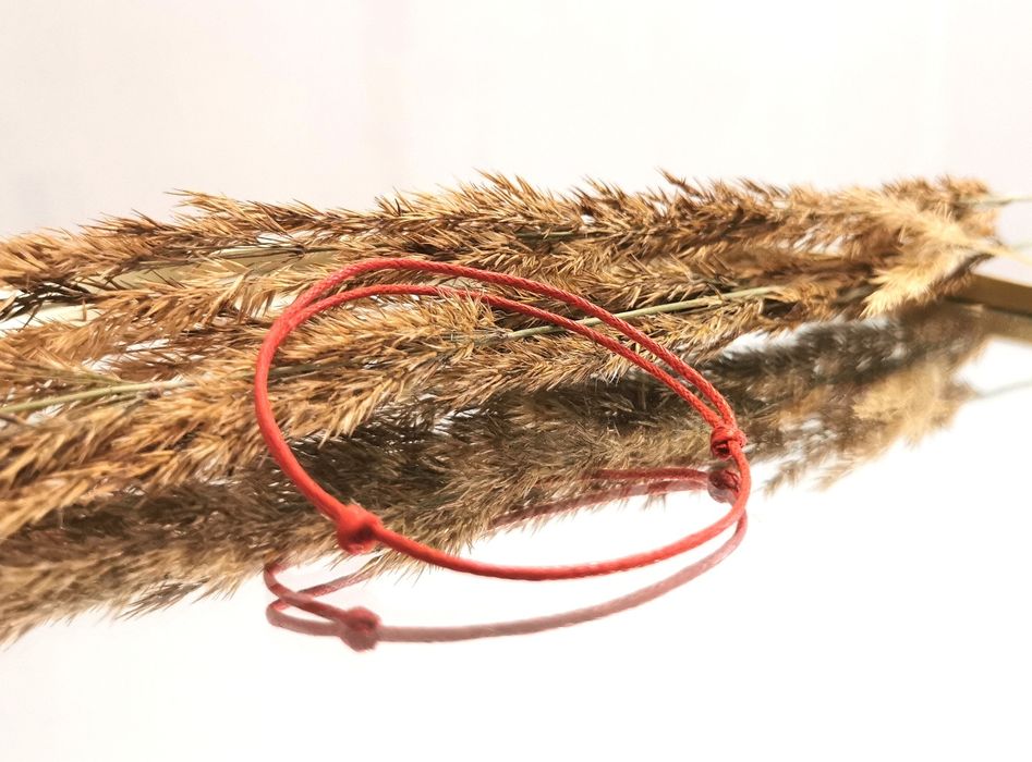 Bransoletka szczęścia czerwona ochrona talizman amulet kabała sznurek