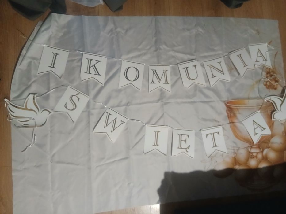 Dekoracje komunia napis