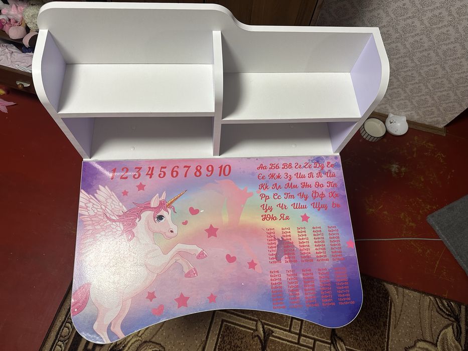 Парта дитяча зростаюча Єдиноріжка 2-14 років