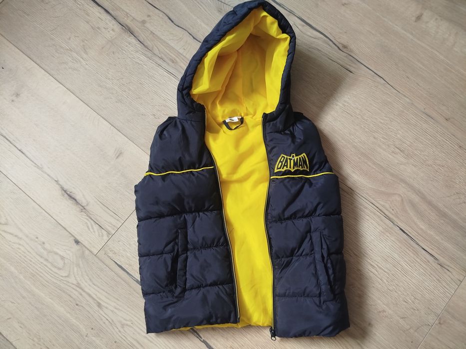 Kamizelka bezrękawnik 134 Batman, czarna