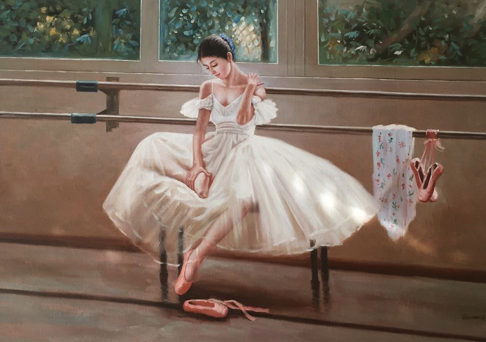 Obraz olejny -Baletnica