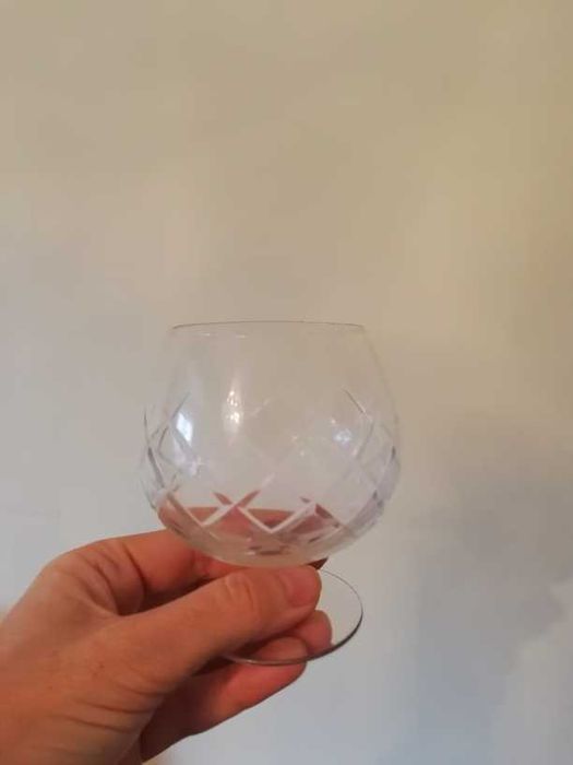 5 copos de conhaque/brandy de cristal