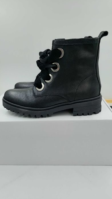 Damskie  botki skórzane  Tommy Hilfiger  czarne  R.38  TO86R