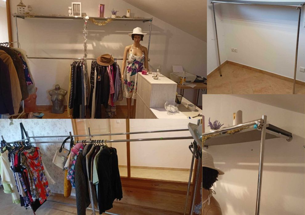 Kompletne wyposażenie sklepu z odzieżą używaną SECOND-HAND towar - odzież, obuwie, akcesoria, art. domowe, zabawki, książki, manekiny, wieszaki, rury