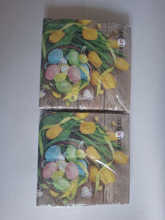 Serwetki wielkanocne 3warstwowe nowe 2op