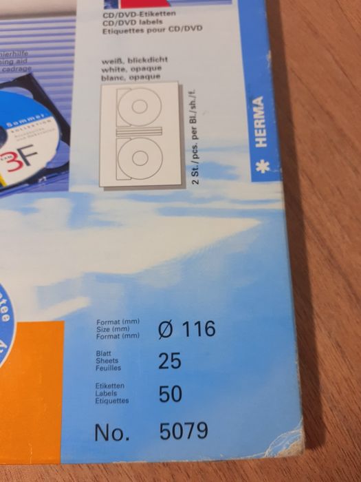 Etykiety Naklejki na płyty CD zestaw