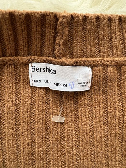 Damski Sweter kardigan Bershka S brąz