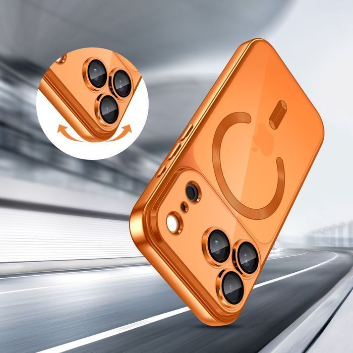 Tech-Protect MagFlex MagSafe iPhone 17 Pro Max shiny cosmic orange