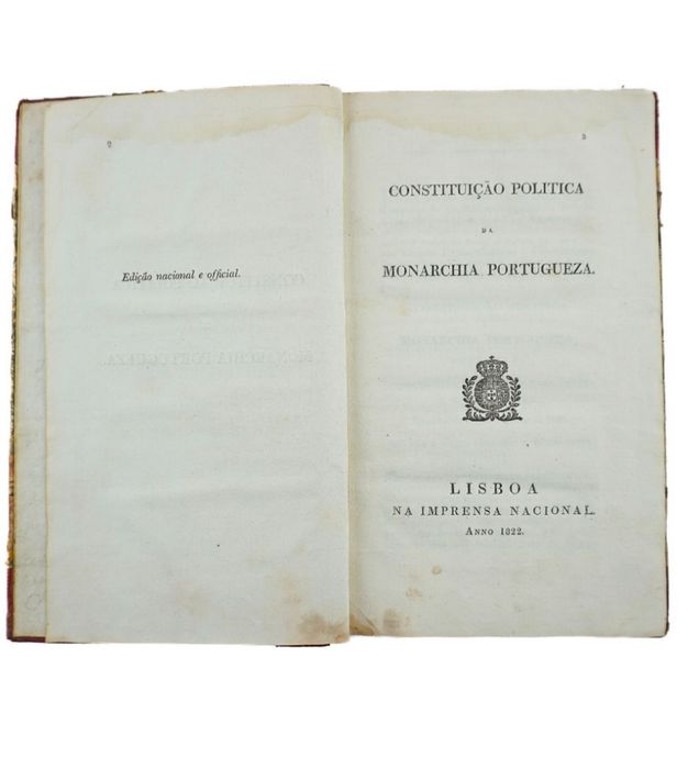 A Primeira Edição da Primeira Constituição Portuguesa . Um Livro Rarís