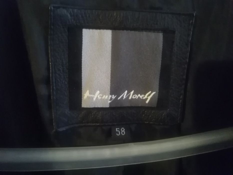 Płaszcz skórzany czarny