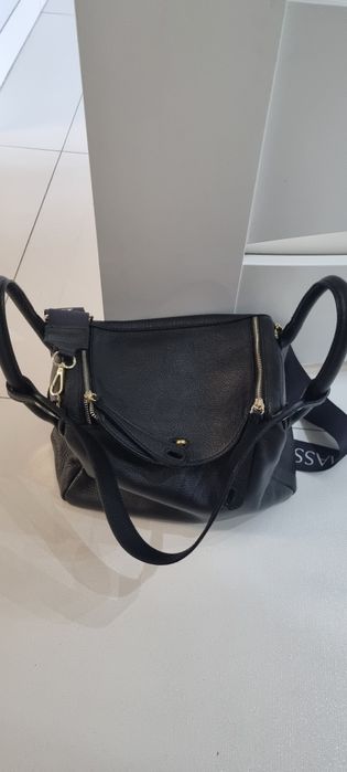 Torebka skórzana czarna