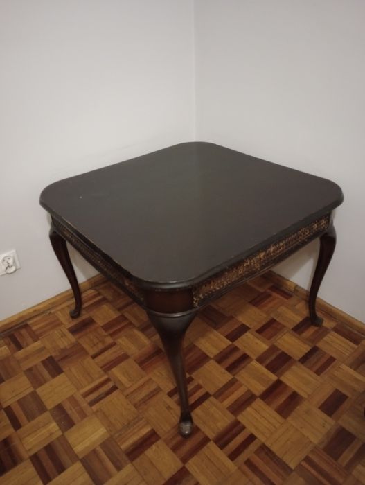 Stół stolik kawowy drewniany brązowy venge