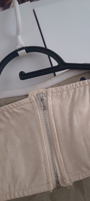 Crop top skórzany shein 36 S