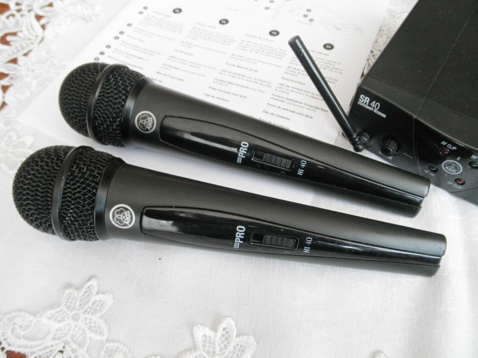 Mikrofony bezprzewodowe AKG WMS 40 MINI 2 DUAL vocal set. Zestaw.