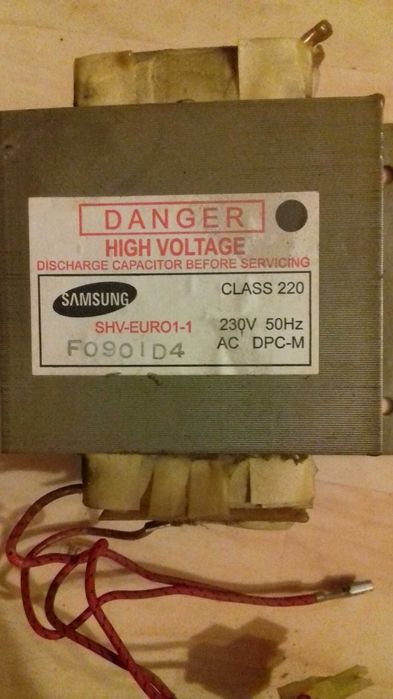Transformator do mikrofali samsung typ G2736N.