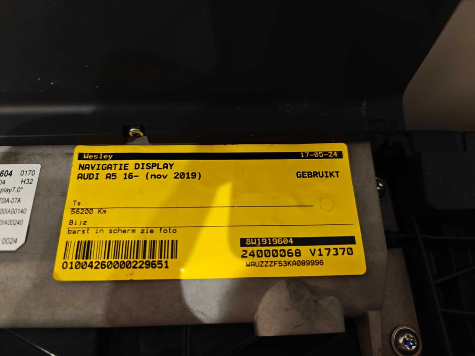 Ekran Radio Wyświetlacz Audi A5 F5 Oryginał EUROPA