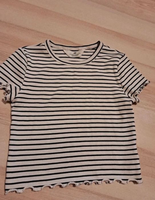 T-shirt H&M śliczny prążek