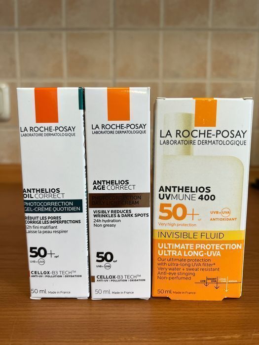 La Roche Posay SPF 50 + (ANTHELIOS UVMune 400/ Age corrector / oil )