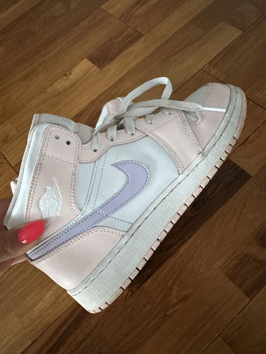 Buty Air Jordan 1 Mid (GS) Różowe