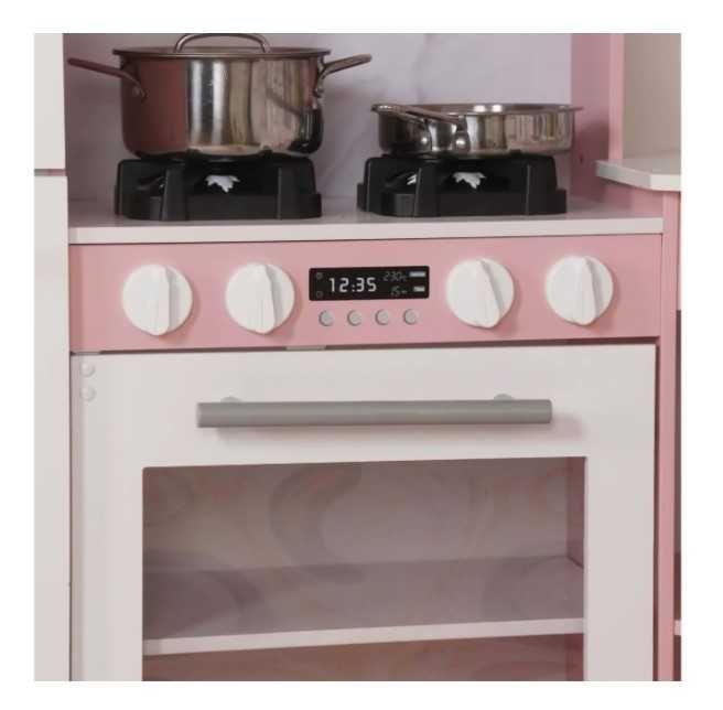 Дитяча кухня дерев'яна  AVKO Пальма Pink звукові та світлові ефекти