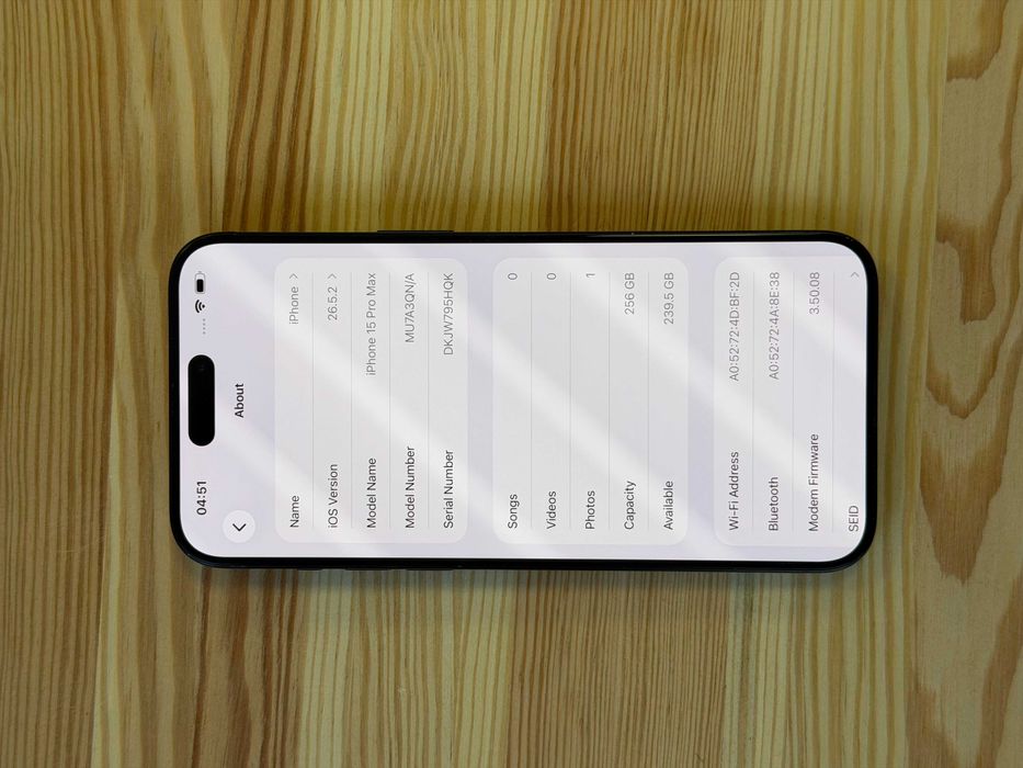 iPhone 15 Pro Max 256GB Niebieski Tytan