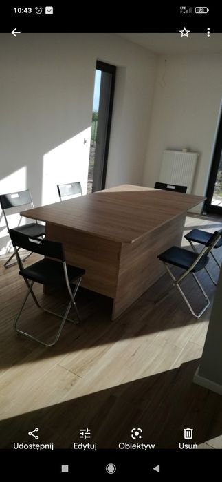 Duży stół 100 x 200 kolor dąb nie drewniany