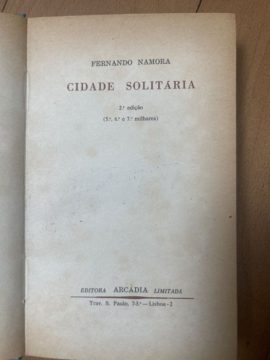 Cidade solitária - Fernando Namora