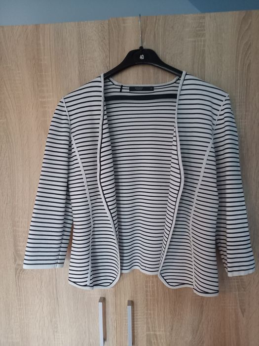 Biało - czarny żakiecik narzutka S