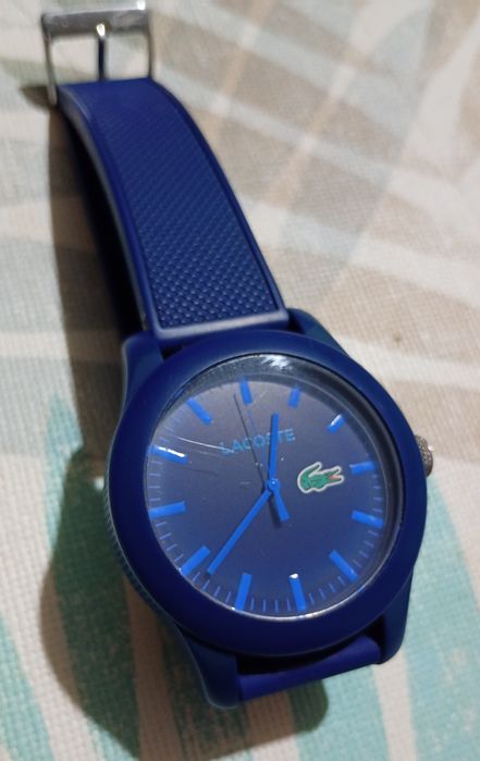 Relógio Lacoste 12.12 com pulseira de silicone azul