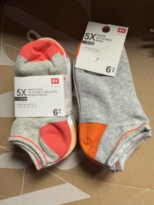 2 packs de meias curtas novo