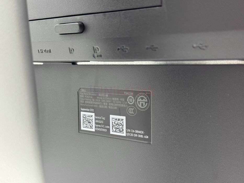 Монітор 34" Dell UltraWide P3421W Curved | 3440x1440 IPS USB-C 21:9