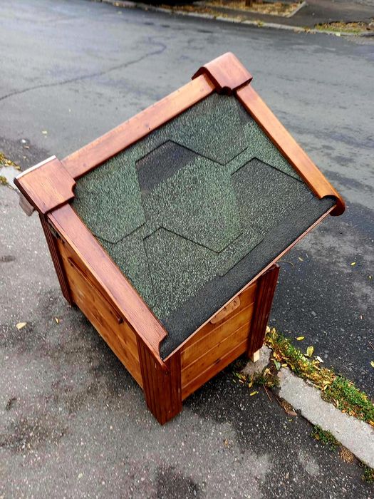 Будка для Кошки или Собаки из натурального дерева (утепленная)