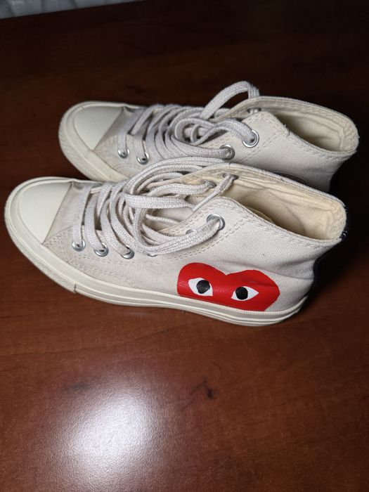 кеди play comme des garcons білі converse — zdjęcie 4