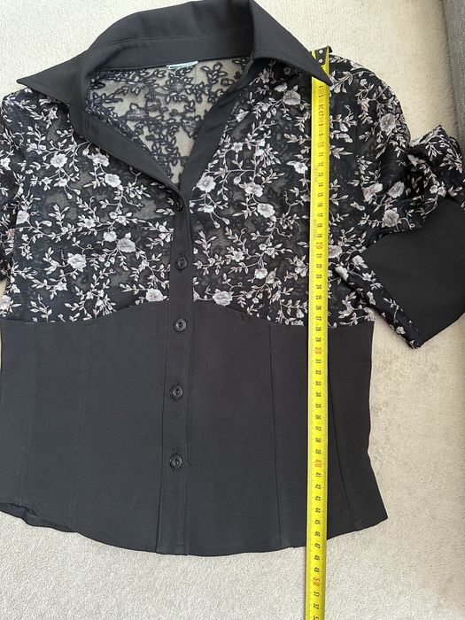 Bluzka koszula vintage kwiaty S