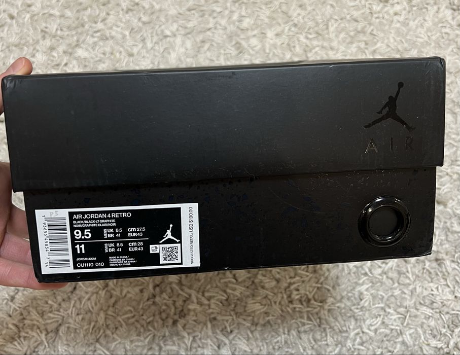 Кросівки Nike Air Jordan 4 Retro Black Cat - CU1110-010