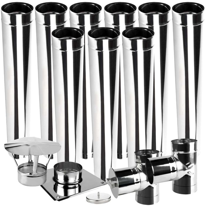 Wkłady kominowe fi 180 1mm kwaso-żaroodporne INOX systemy premium