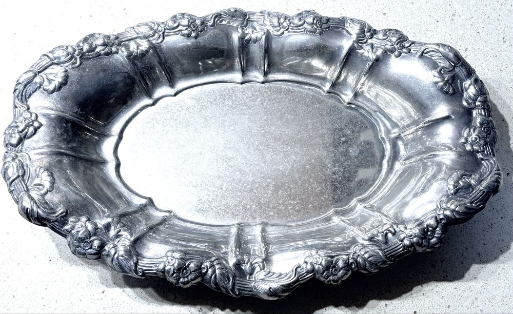 Lindas taças ovais antigas com banho em prata inglesa e espanhola