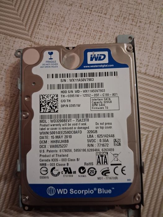 dysk twardy do laptopa 320gb hdd