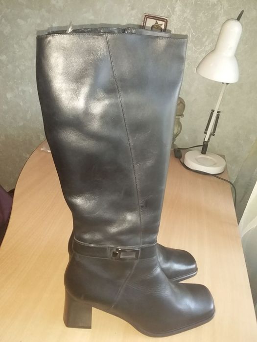 Женские зимние кожаные сапоги Claudia Stiefel натуральная кожа мех 41