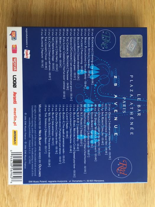 Le Bar Plaza Athenee Paris 25 Avenue CD x2 Jak nowe!