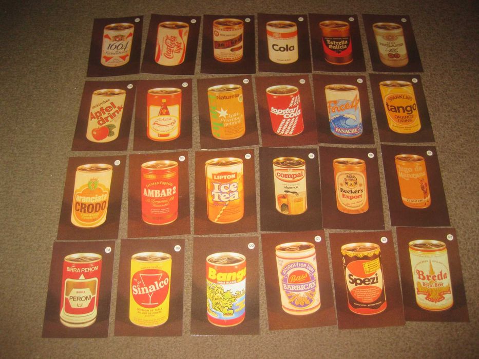 125 calendários de "Latas de Bebidas" Impecáveis!