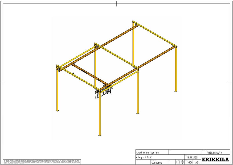 Suwnica lekka KITO Erikkila – PROSYSTEM Light Crane do 2 000 kg