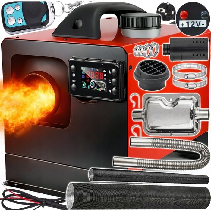 NAGRZEWNICA SPALINOWA Dmuchawa Olejowa Ogrzewanie  Postojowe 12kW