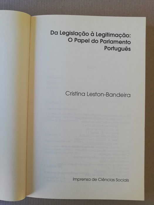 Da legislação à legitimação, o papel do parlamento português - Cristina Leston-Bandeira