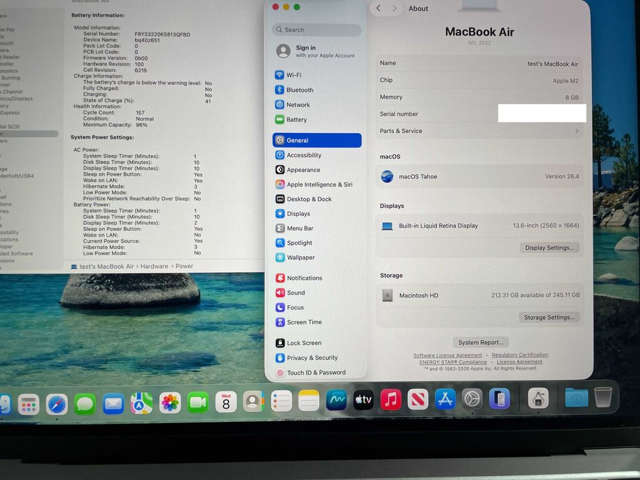 Ноутбук Apple MacBook air 13 M2/8/256 2022 A2681 Space gray