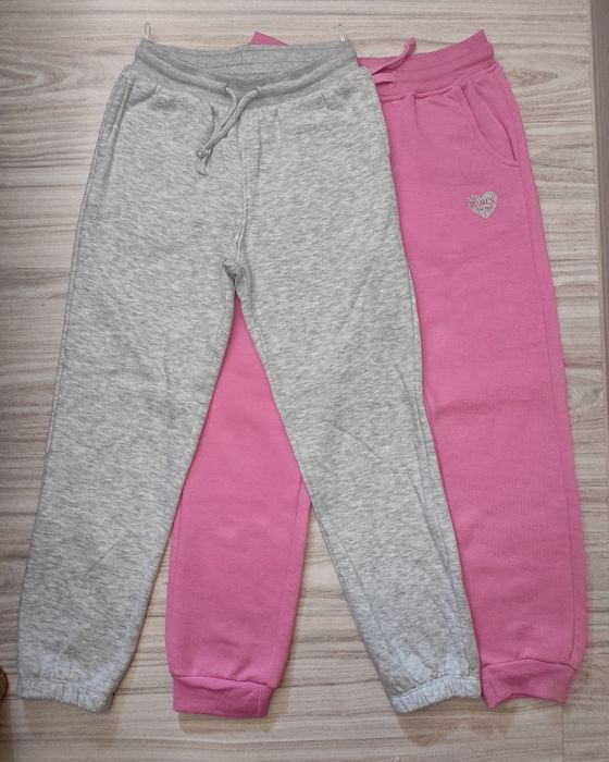 Dresy ocieplanie dla dziewczynki 122/128, bluza+2 pary spodni, c&a,