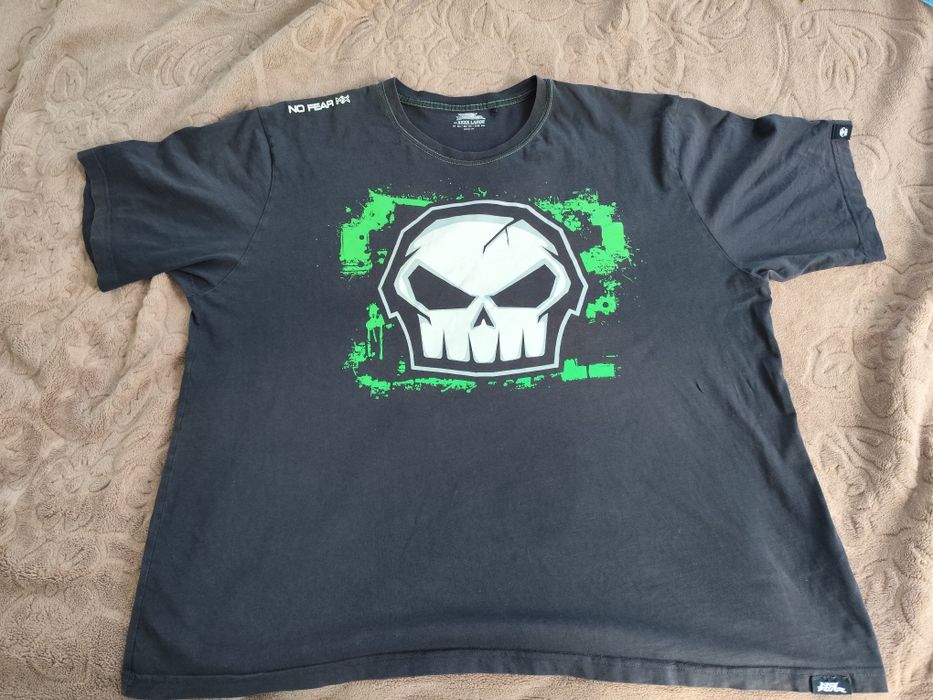 T-shirt No Fear MX 4XL z nadrukiem świecącym w nocy czarny jak nówka!