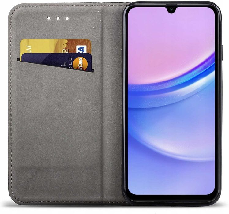 Etui Smart Magnet do Samsung Galaxy A15 4G / A15 5G + Szkło Hartowane