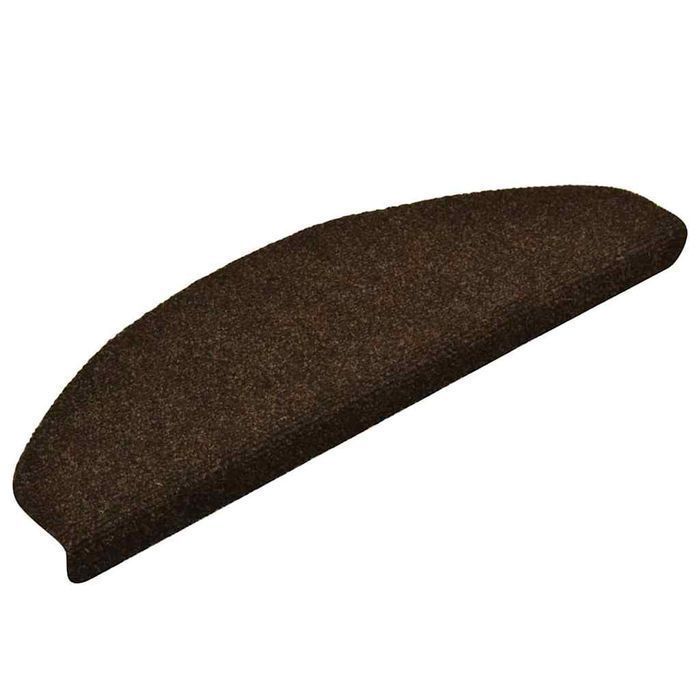 vidaXL Samoprzylepne nakładki na schody, 5 szt., brązowe, 65x21x4 cm