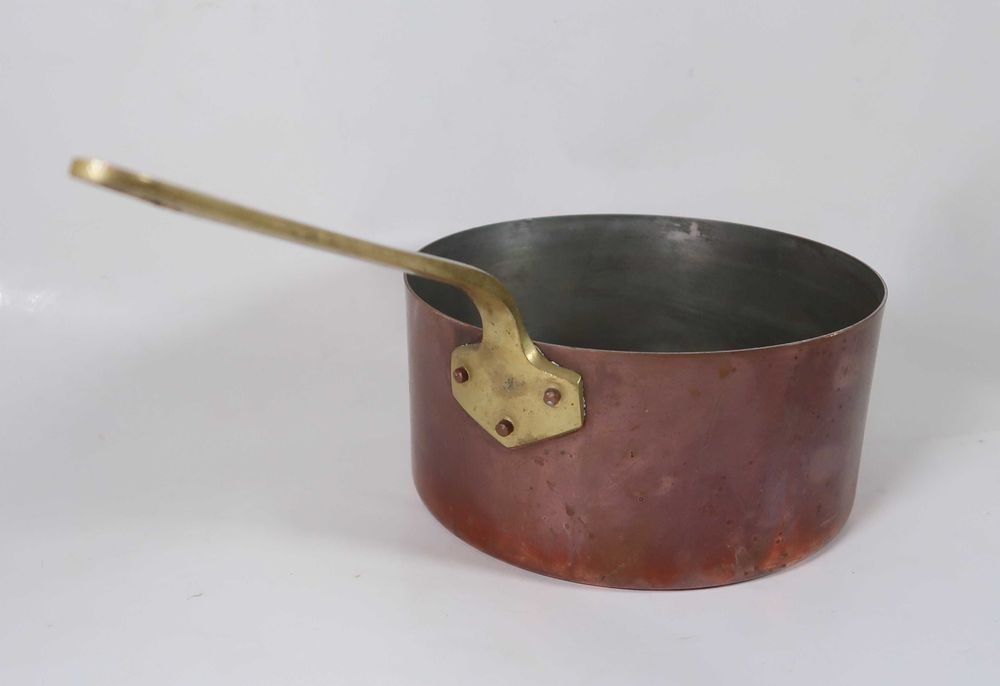 Conjunto de 8 tachos / caçarolas em cobre